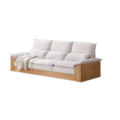 Casual ivory sofa perfect for family use