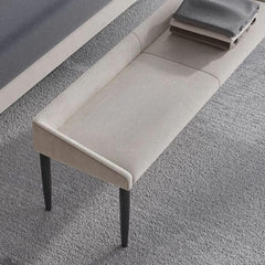 Versatile light gray bench for modern decor