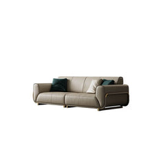 Casual Parlor Solid Color Sofa in Cream