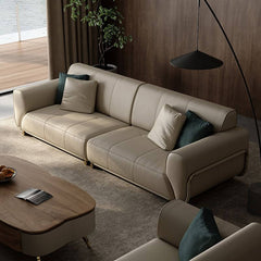 Modern sofa with square arms