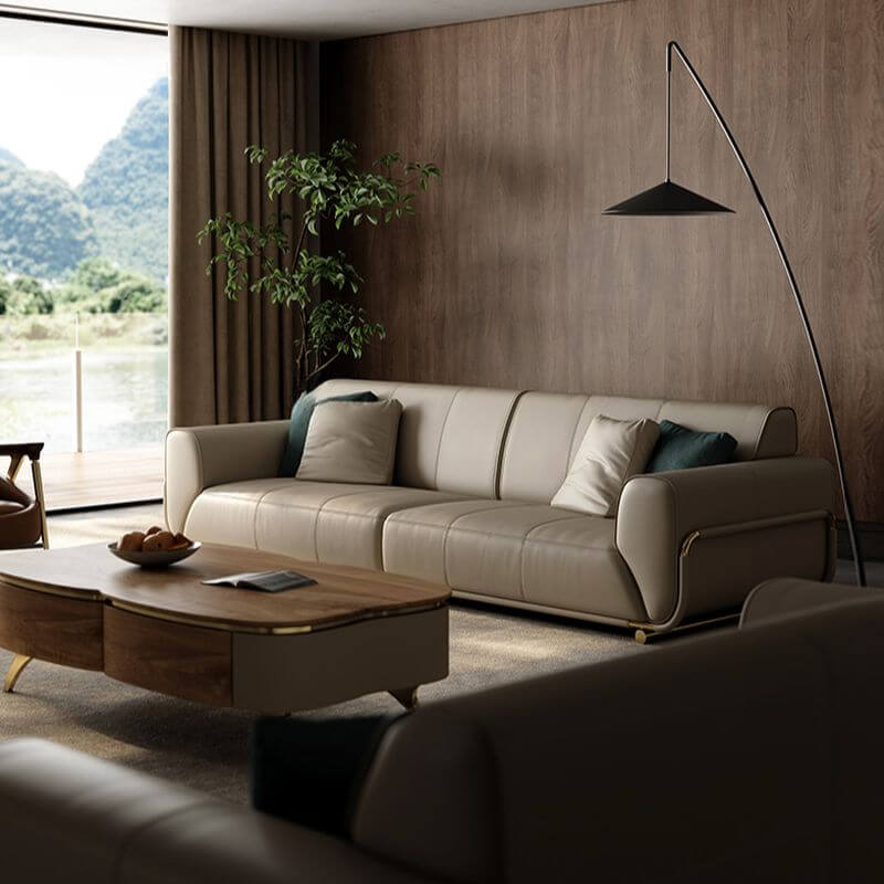 Stylish cream sofa for living room