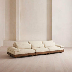 Wide pillow back design sofa