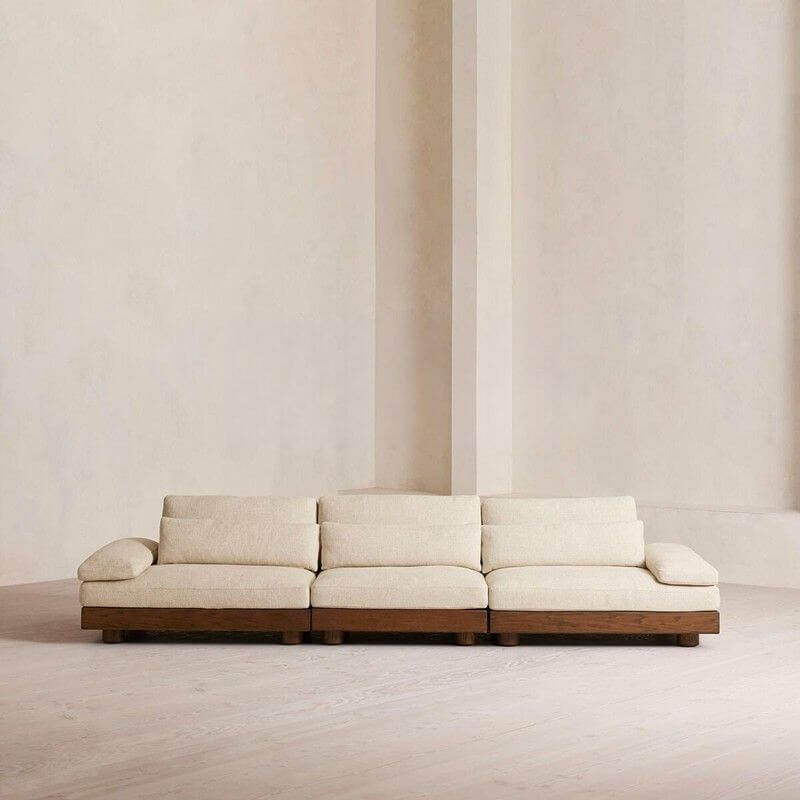 Modern square arm sofa