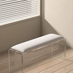 Clear transparent bench enhancing interior decor
