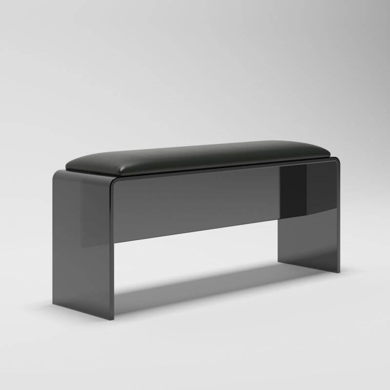 Stylish accent bench used as additional seating