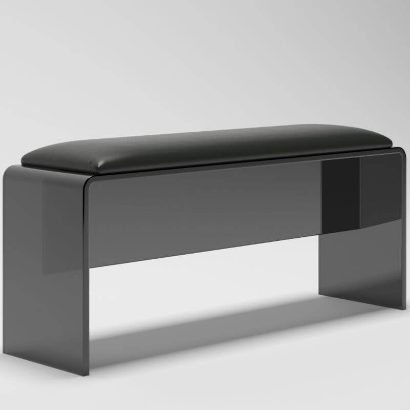 Compact size accent bench for small spaces