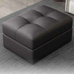 Wooden frame footstool with storage