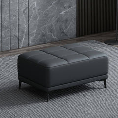 Slate Blue rectangular footstool with sponge seat