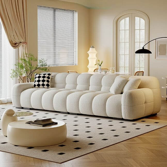 Comfortable Lounge Area with Ivory Sofa