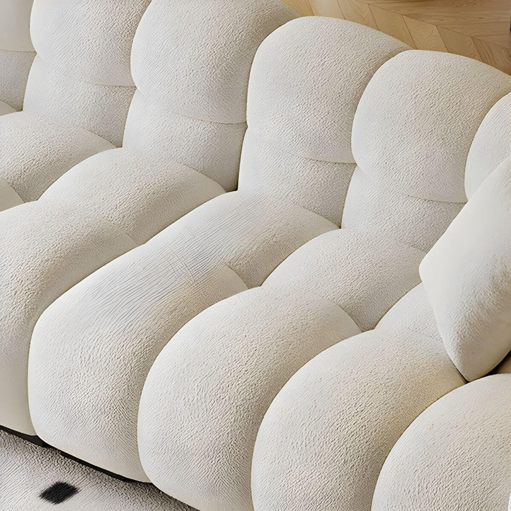 Scratch-resistant Ivory Sofa for Family Use