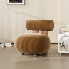 Casual solid color accent chair in white