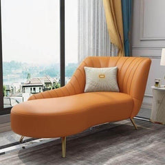 contemporary chaise armchair with plush cushion