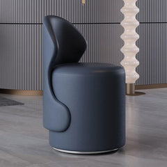 Casual solid color accent stool in dove grey