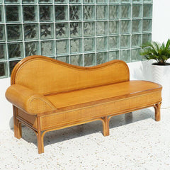 Modern chaise lounge with round arm