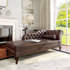 Casual Solid Color Indoor Chaise - Right Arm View