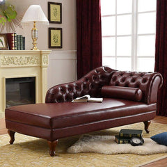 Casual Solid Color Indoor Chaise - Right Arm View