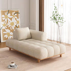 Casual solid color left-arm chaise chair in beige