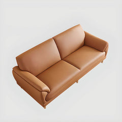 Mocha floor sofa with pillows