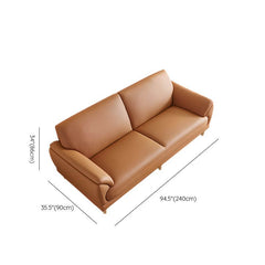 Stain resistant mocha sofa in living room