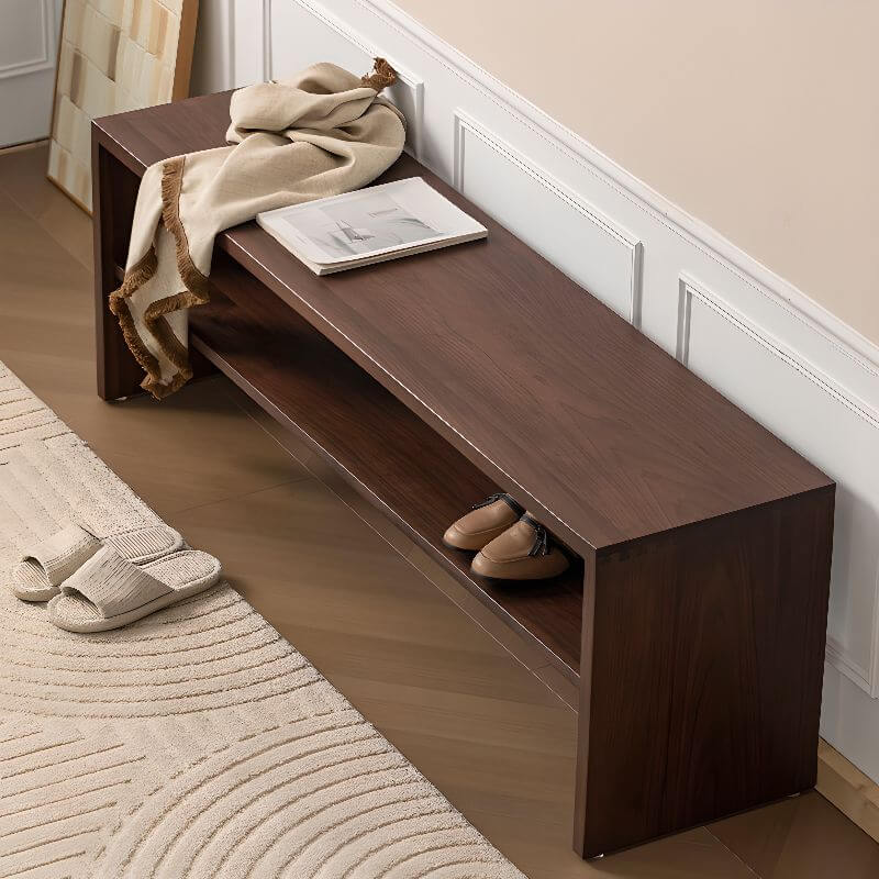 Versatile natural wood bench design