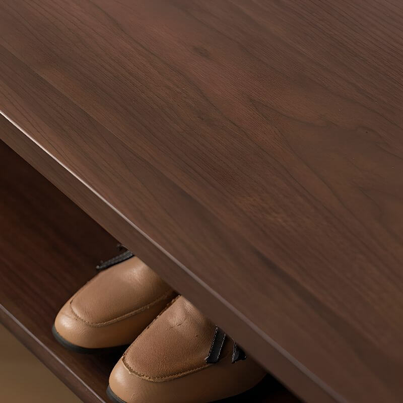 Modern black bedroom bench in living space