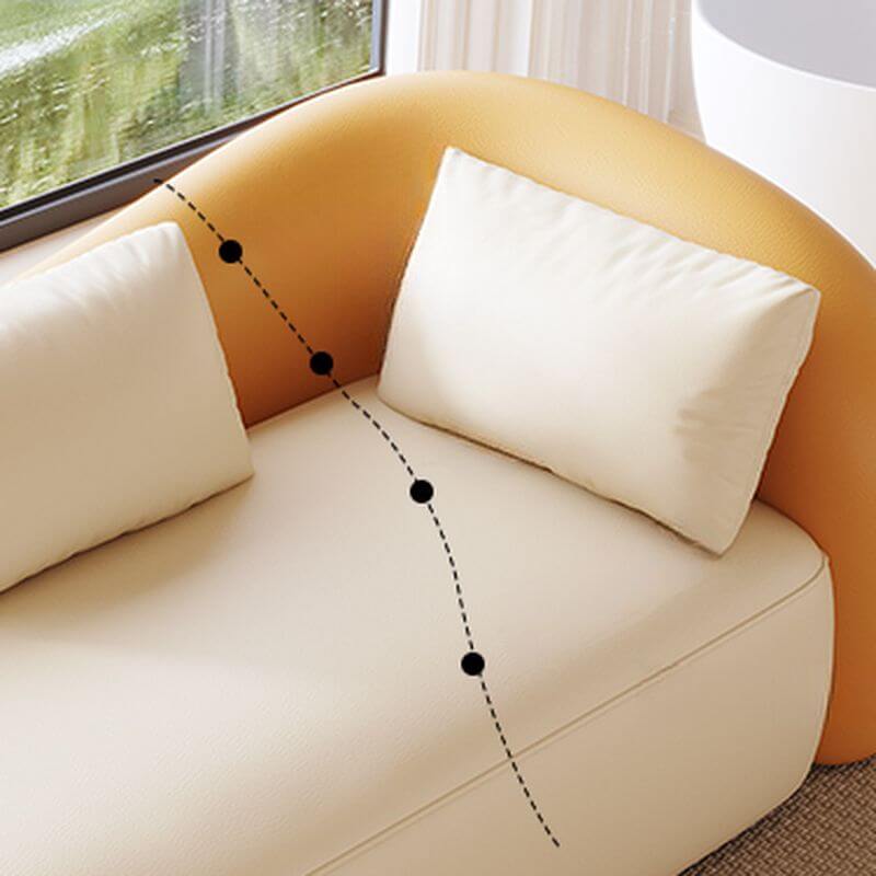 Casual Solid Color Padded Right-Arm Chaise Lounge Accent Chair with Foam, Right-hand Piece, and 2 Pillows Secondary image