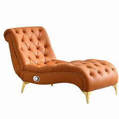 Vibrant orange armchair perfect for relaxation