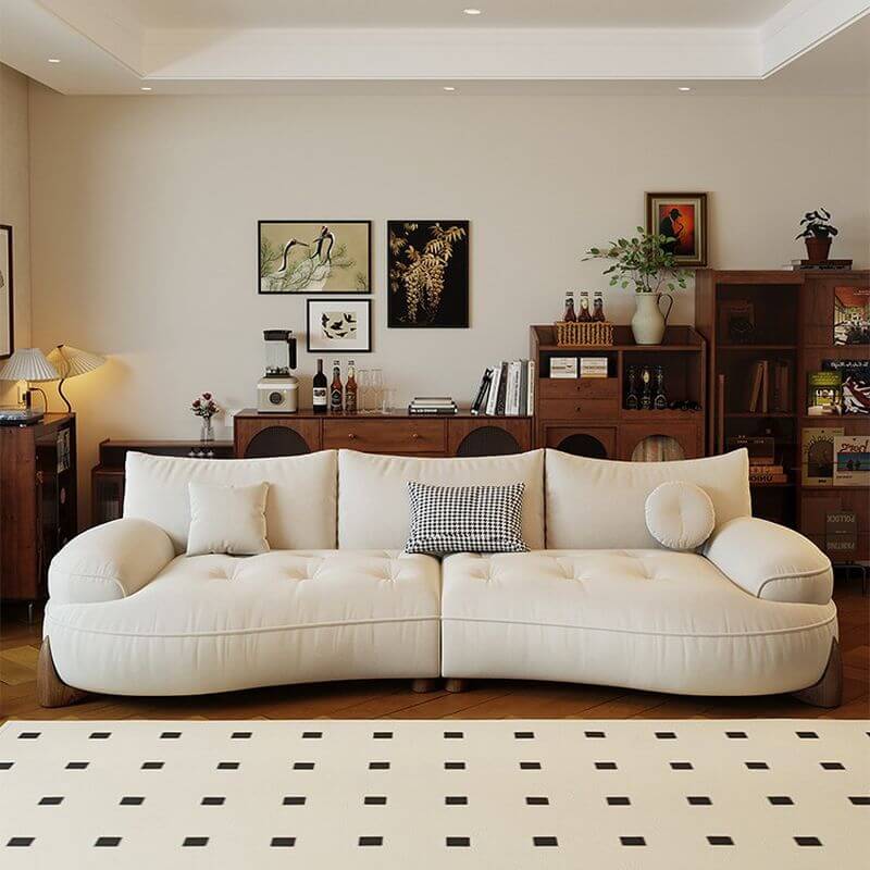 Casual Solid Color Standard Sofa front view Main image