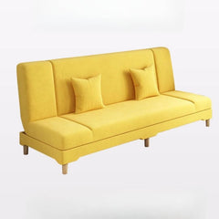 Sofa with two decorative pillows