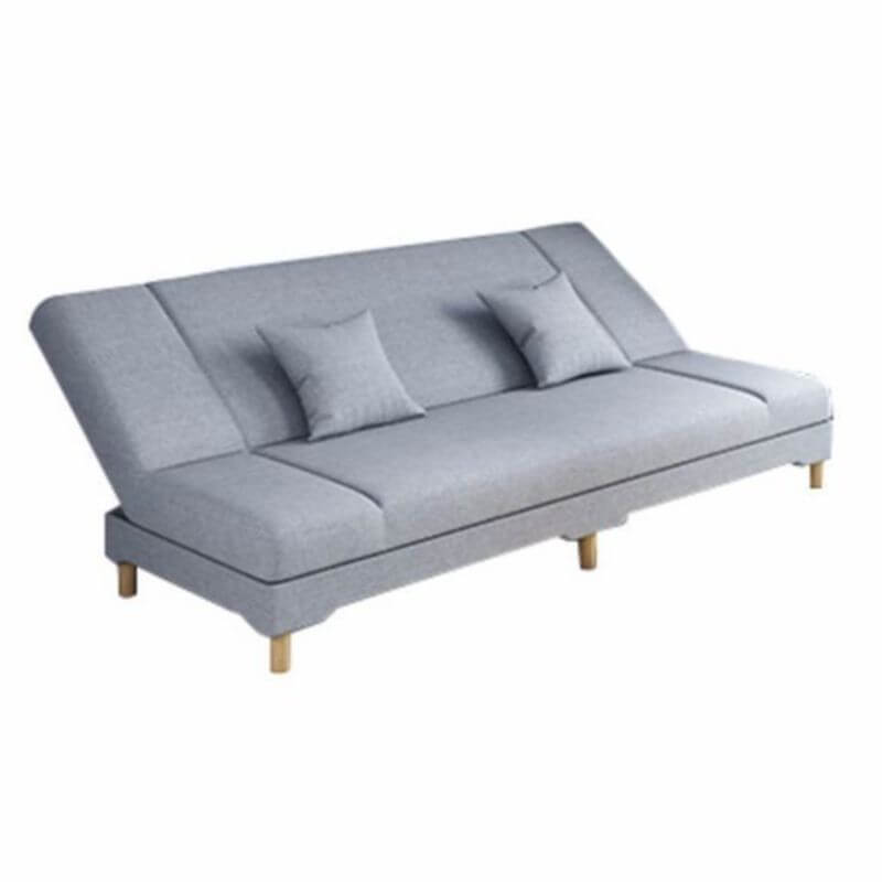 グレー/マゼンタ/セルリアンのカジュアルソリッドカラーティアレジスタントコンバーチブルソファ、3人掛け、枕2個付き サブ画像