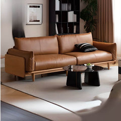 Casual solid color tear resistant sofa in living room