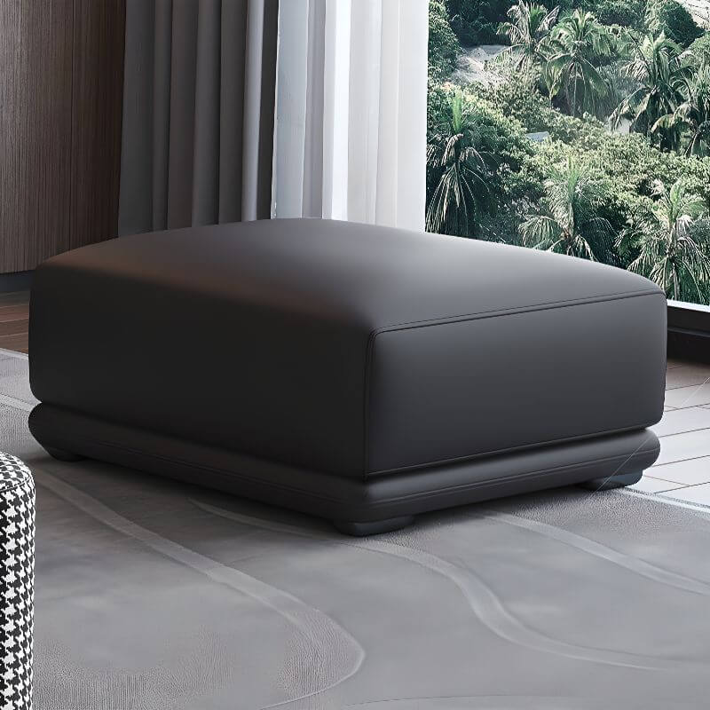 Casual Solid Color Vanity Stool Front View メイン画像