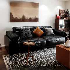 Casual Black Sofa in Living Room