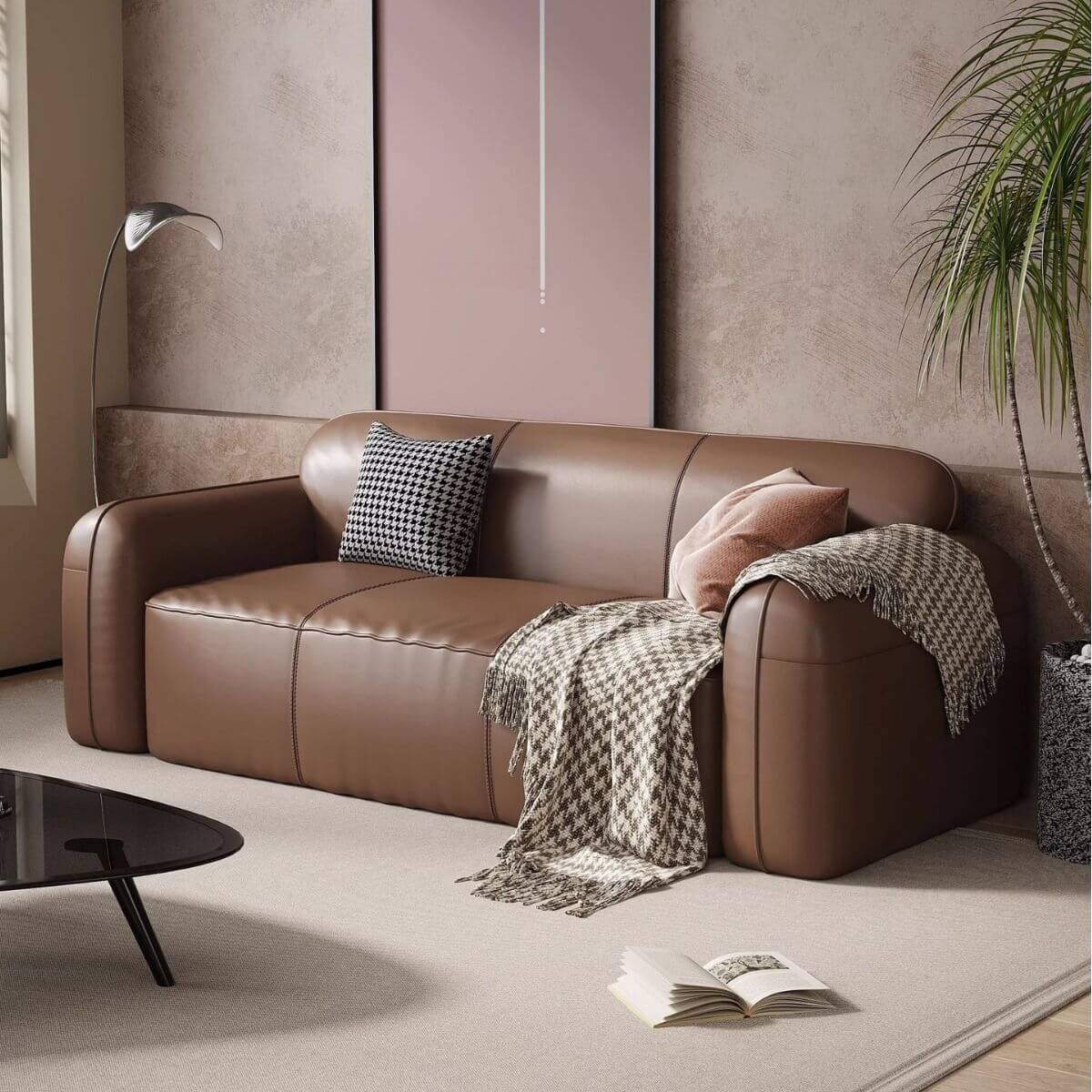 Cozy seating arrangement with a sofa