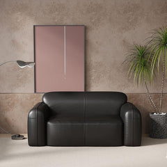 Modern 3-seater sofa in black