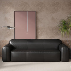 Comfortable lounging space with a sepia sofa