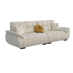 Spacious off-white sofa for family gatherings