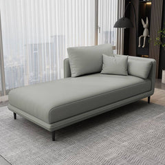 Modern chaise lounge with three decorative pillows