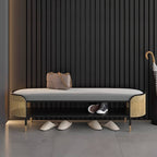 Interior with gold and black color variants of the bench