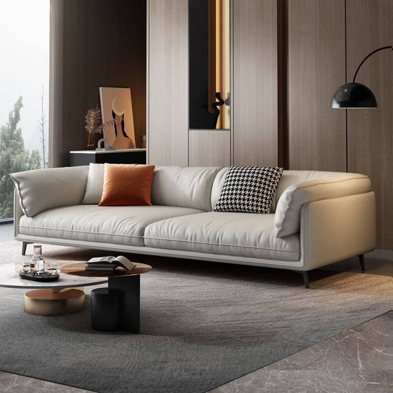 Off-White Modern Sofa Couch