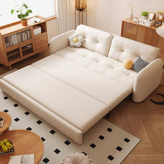 White sofa with plush cushions