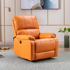 Casual Wood Framed Reclining Deck Chair in Auburn color