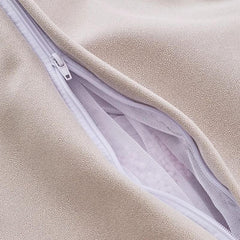 Close-up of linen fabric of bean bag chair