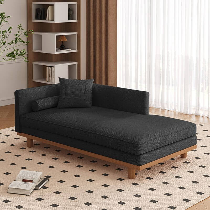 Modern chaise lounge chair with left-arm orientation