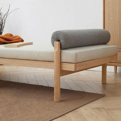 Contemporary wood frame lounge chair