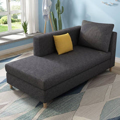 Chaise Lounge Accent Chair in Dark Gray