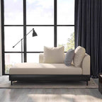 Elegant corner unit chaise with pillows