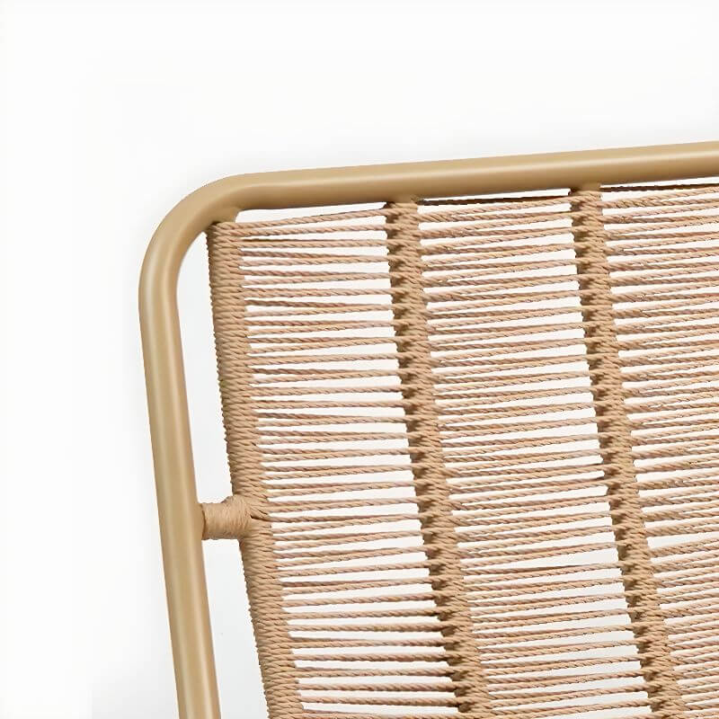 Natural metal legs of the rocking armchair