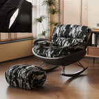 Versatile Rocking Chair with Ottoman