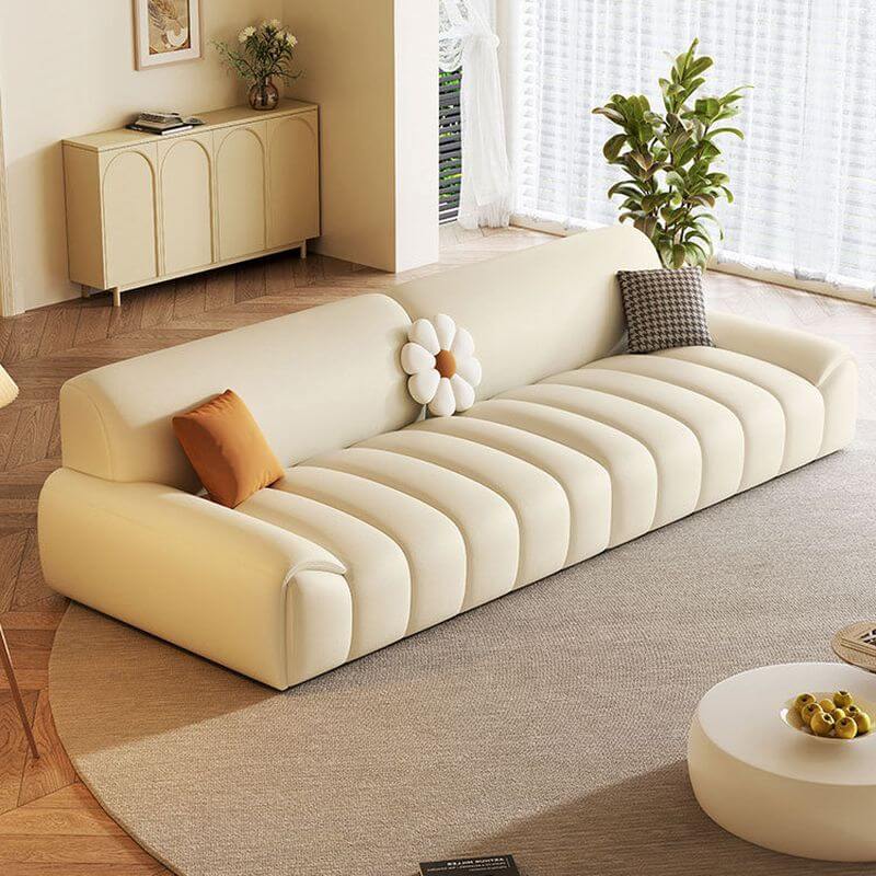 Chalk Standard Sofa with Arm and Concealed Support Secondary image